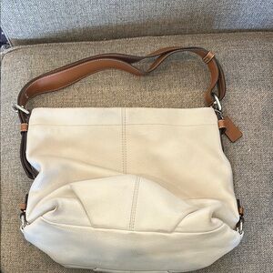 Coach Cream Leather Shoulder Bag